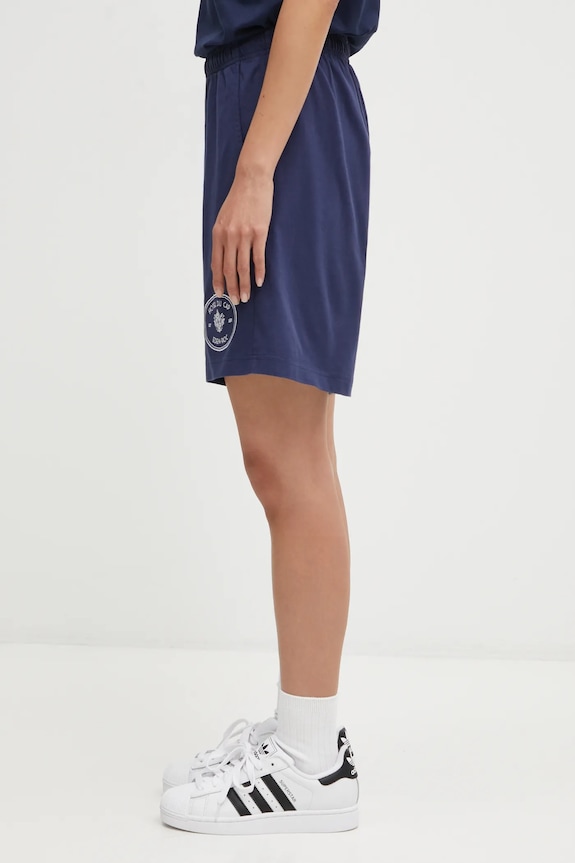 Bavlněné šortky Sporty & Rich Eden Crest Embroidered Gym námořnická modř SH03960666BL106