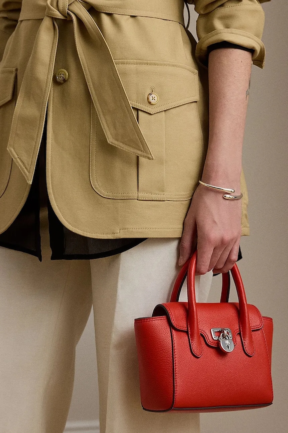 Δερμάτινη τσάντα Lauren Ralph Lauren 431969349