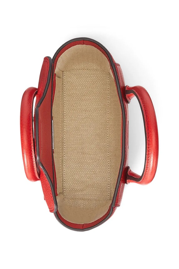 Δερμάτινη τσάντα Lauren Ralph Lauren πορτοκαλί 431969349