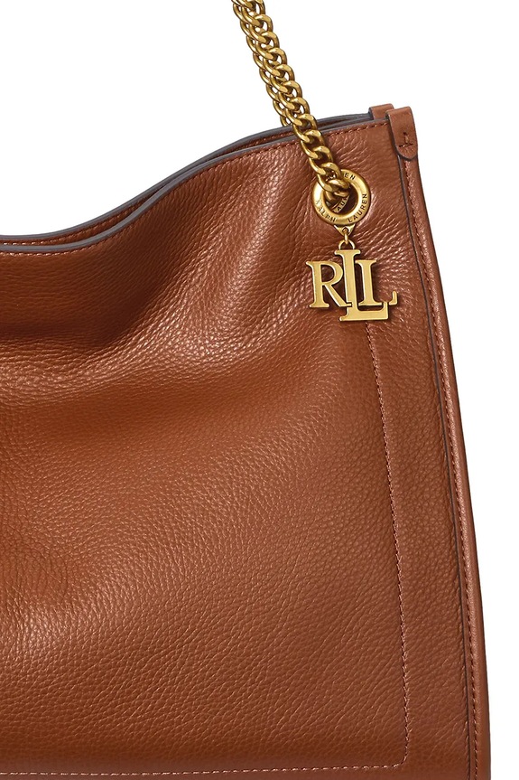 Lauren Ralph Lauren poșetă de piele 431969352 maro