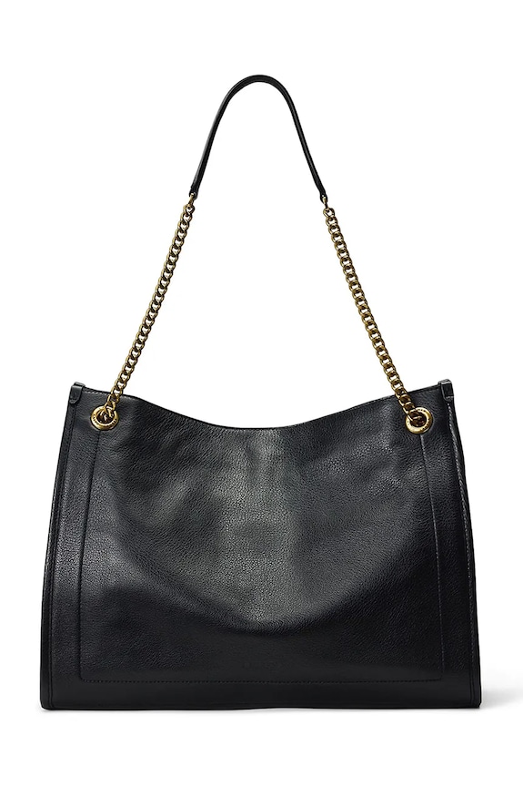 Akcesoria Lauren Ralph Lauren torebka skórzana 431969352 czarny