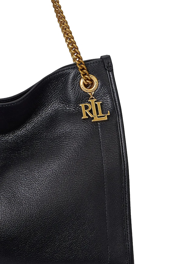 Lauren Ralph Lauren torebka skórzana 431969352 czarny