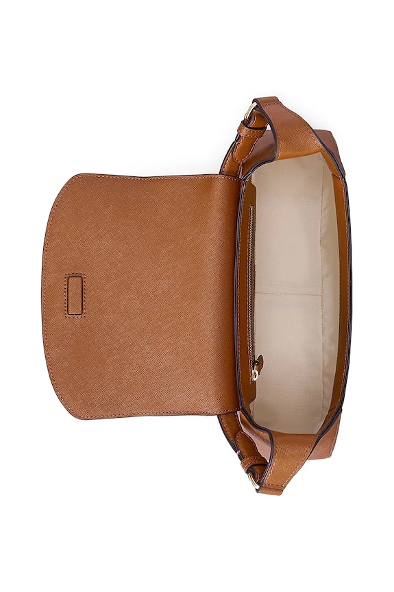 Usnjena torbica Lauren Ralph Lauren 431969364 rjava