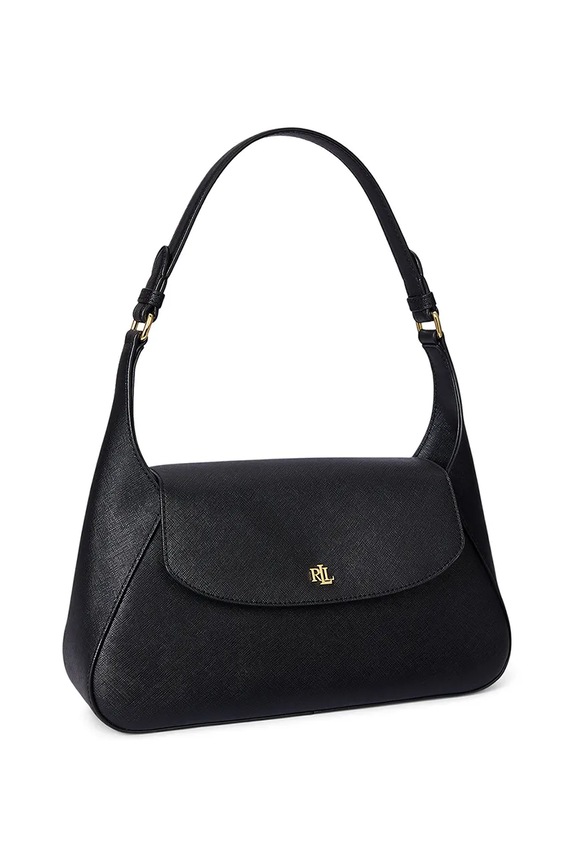 Kožená kabelka Lauren Ralph Lauren 431969364 čierna AW25