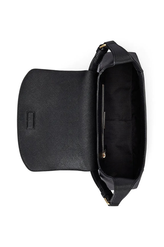 Kožená kabelka Lauren Ralph Lauren čierna 431969364