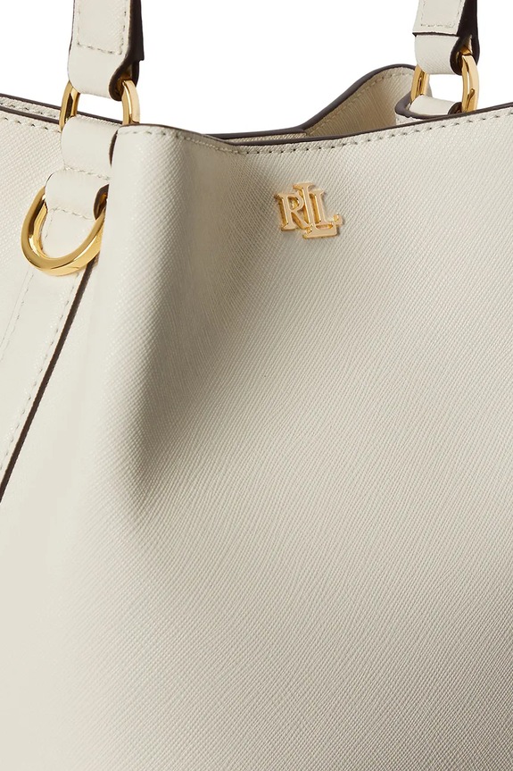 Lauren Ralph Lauren σάκος γυναικείος δερμάτινος 431969365 μπεζ