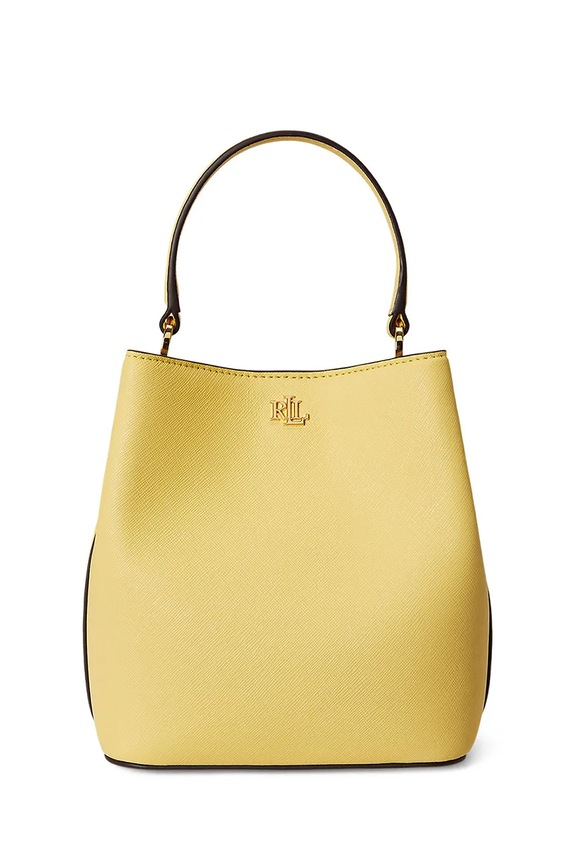 Lauren Ralph Lauren Σάκος γυναικείος δερμάτινος κίτρινο 431969365