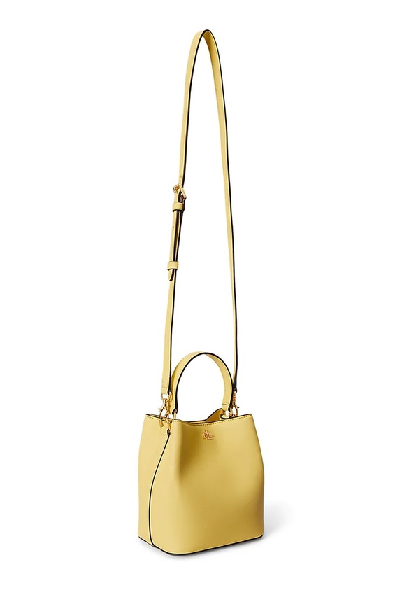 Αξεσουάρ Lauren Ralph Lauren Σάκος γυναικείος δερμάτινος 431969365 κίτρινο