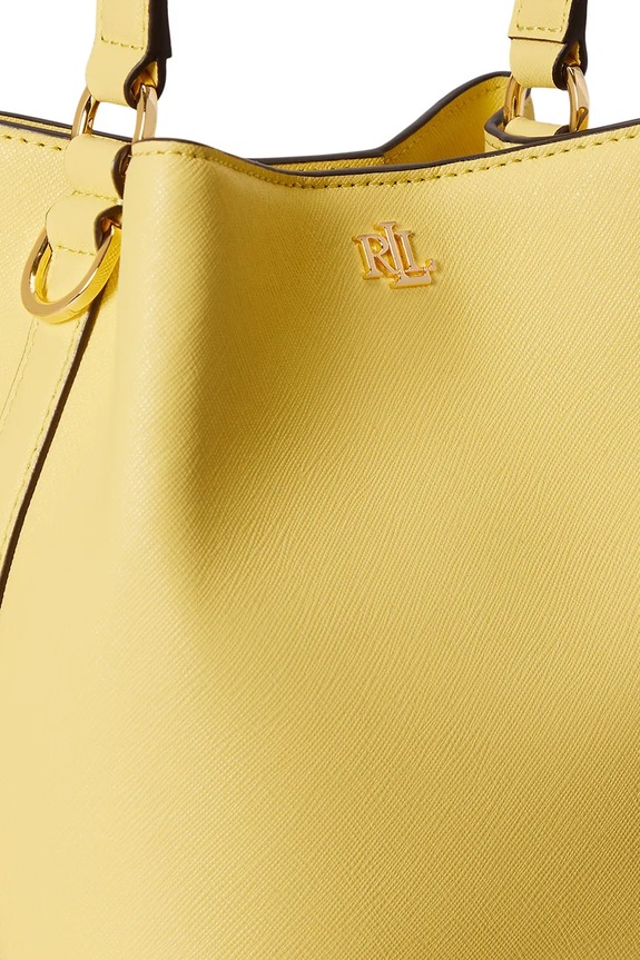 Lauren Ralph Lauren Σάκος γυναικείος δερμάτινος 431969365 κίτρινο