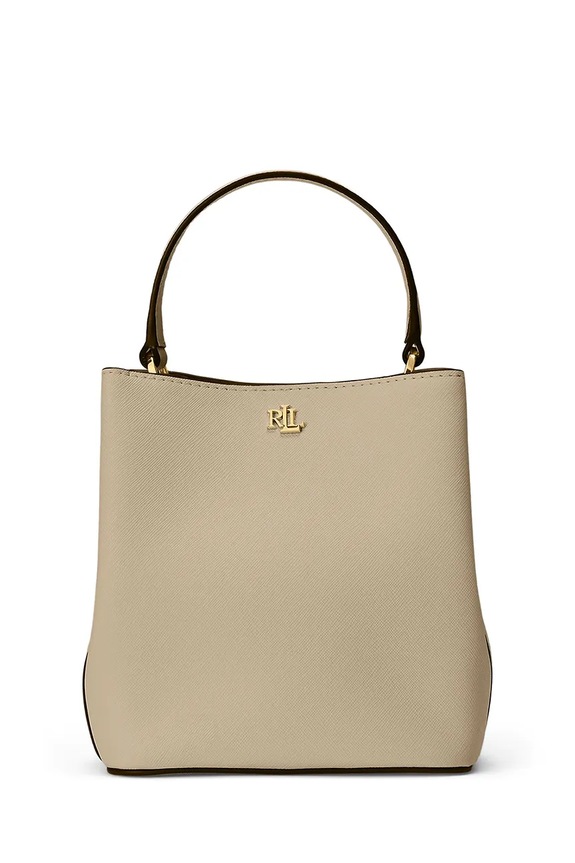 Lauren Ralph Lauren σάκος γυναικείος δερμάτινος μπεζ 431969365