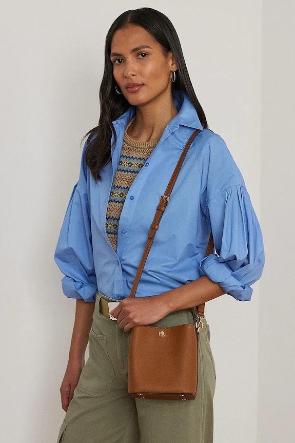 Lauren Ralph Lauren torebka worek damska skórzana 431969365