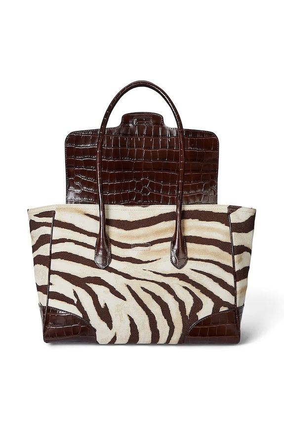 Τσάντα Lauren Ralph Lauren καφέ 431969469