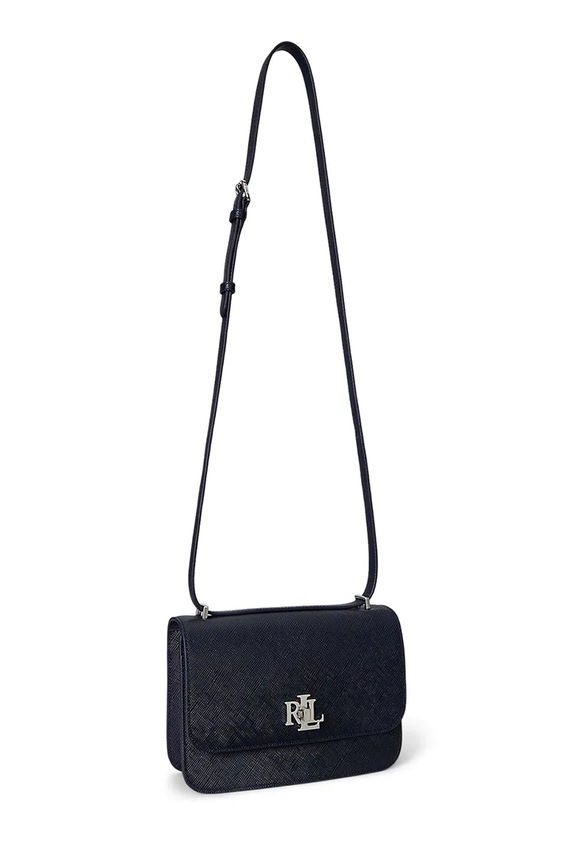 Kožená kabelka Lauren Ralph Lauren 431974272 tmavomodrá AW25