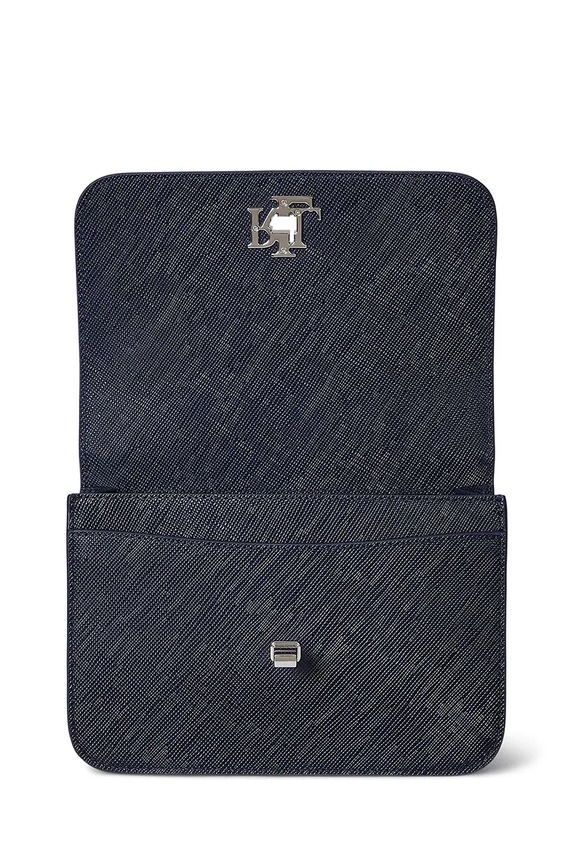 Kožená kabelka Lauren Ralph Lauren tmavomodrá 431974272