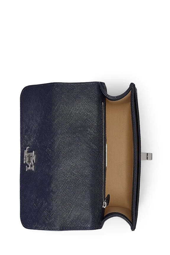 Kožená kabelka Lauren Ralph Lauren 431974272 tmavomodrá