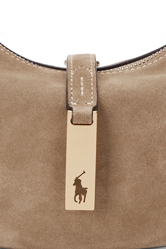 Semišová kabelka Polo Ralph Lauren 428922880 hnědá