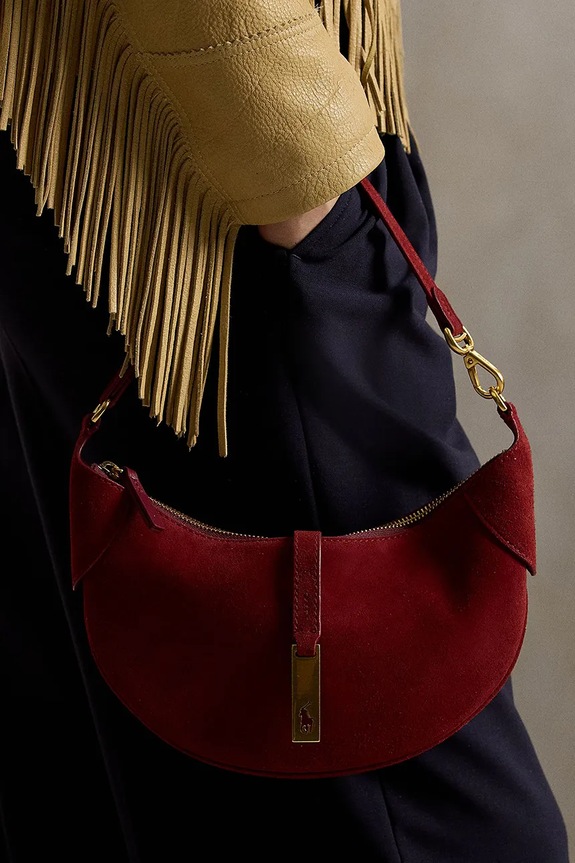 Polo Ralph Lauren torebka shopper damska zamszowa 428922880