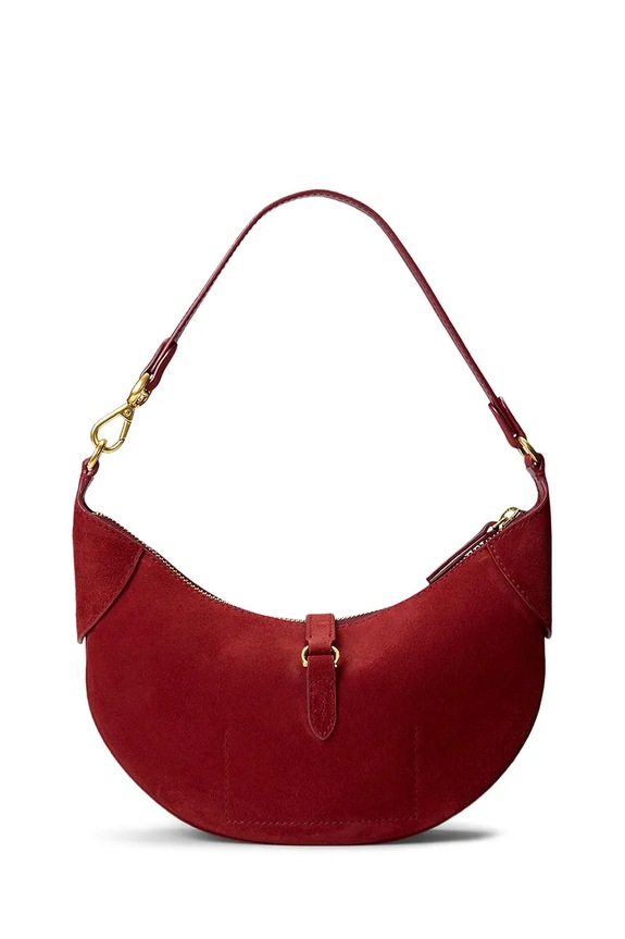 Akcesoria Polo Ralph Lauren torebka shopper damska zamszowa 428922880 czerwony