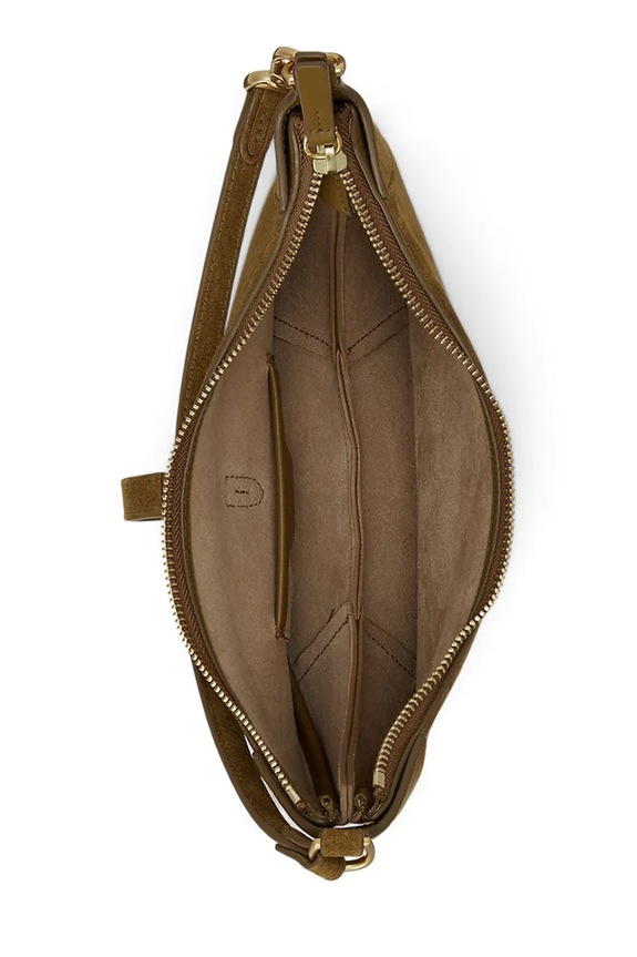 Semišová kabelka Polo Ralph Lauren hnedá 428922880