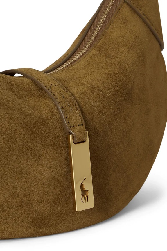 Semišová kabelka Polo Ralph Lauren 428922880 hnedá