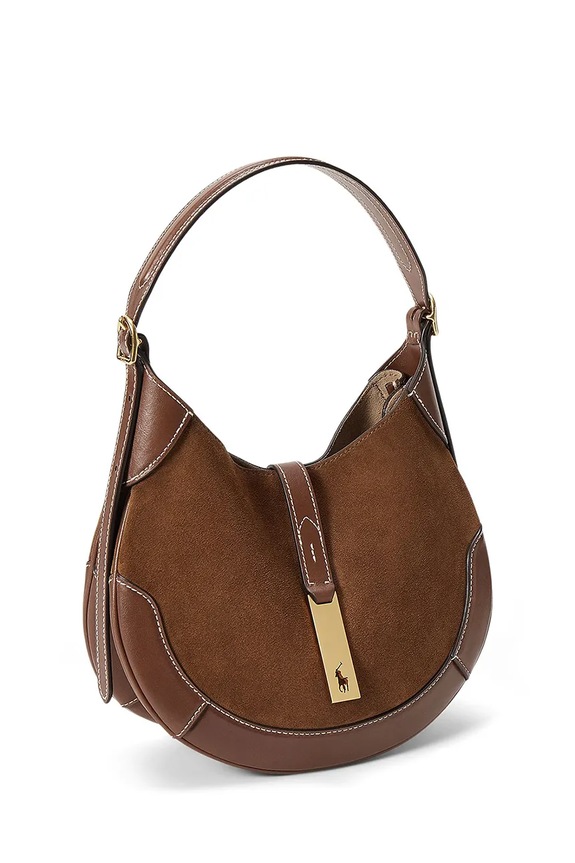 Polo Ralph Lauren mala torba hobo ženska kožna 428945972 smeđa AW25
