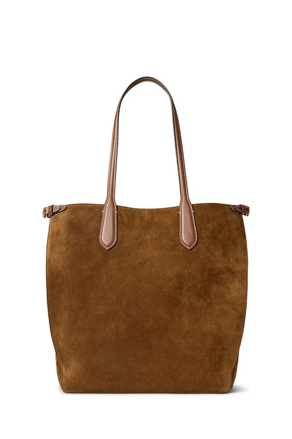 Dodaci Polo Ralph Lauren shopper torba ženska od brušene kože 428968152 smeđa