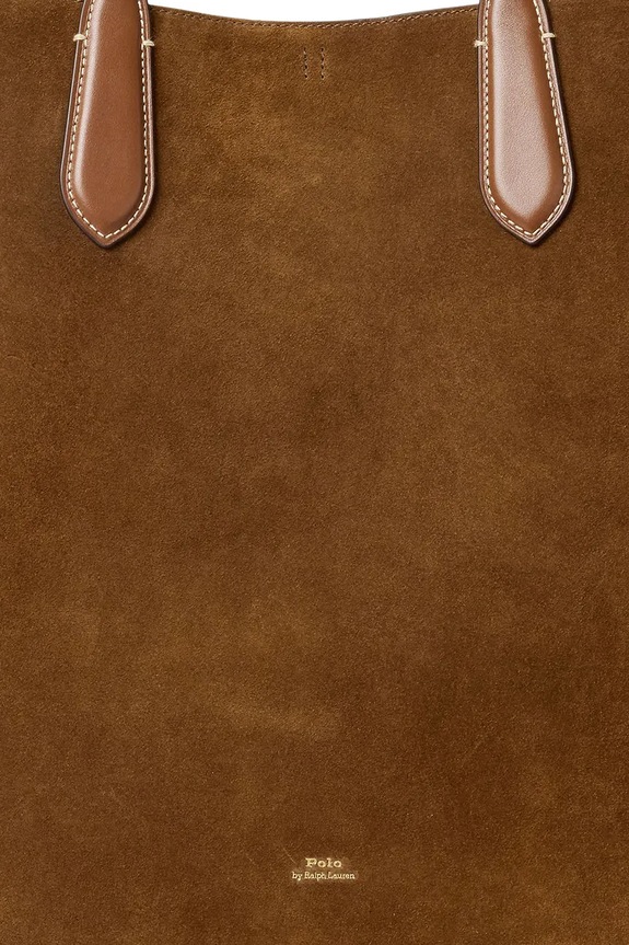 Polo Ralph Lauren shopper torba ženska od brušene kože 428968152 smeđa