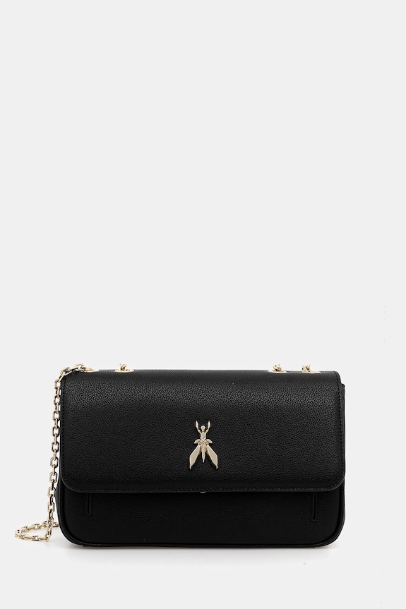 Patrizia Pepe borsa a mano in pelle pelle fiore nero 8B0228.L001