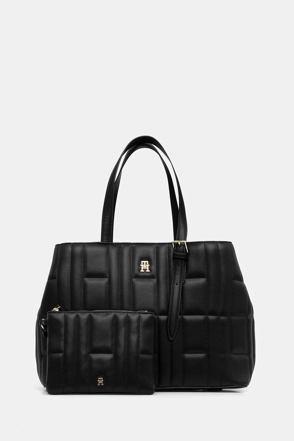 Torba Tommy Hilfiger bez uzorka crna AW0AW17452