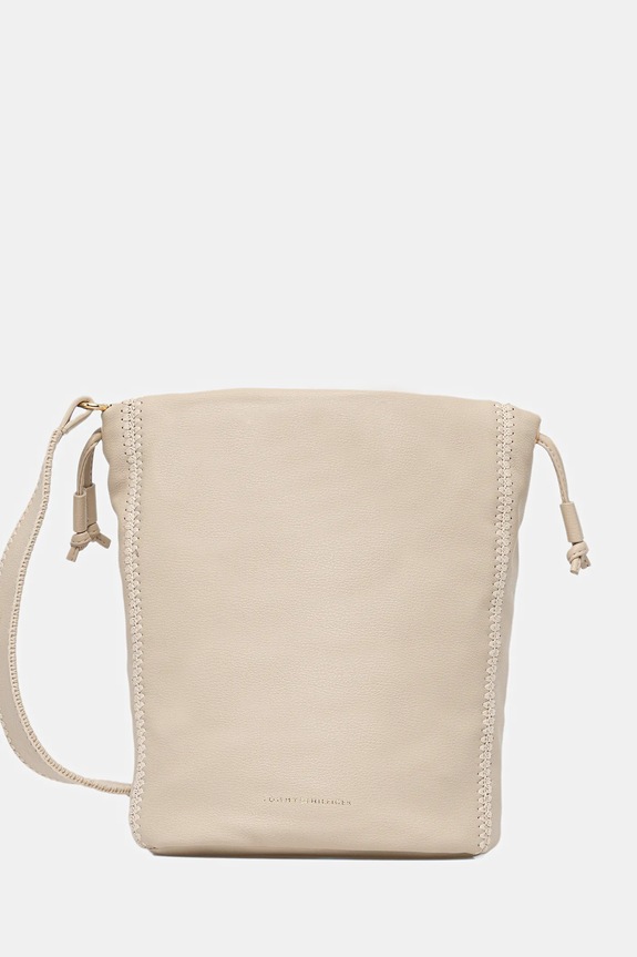 Tommy Hilfiger borsa a mano in pelle no beige AW0AW17540