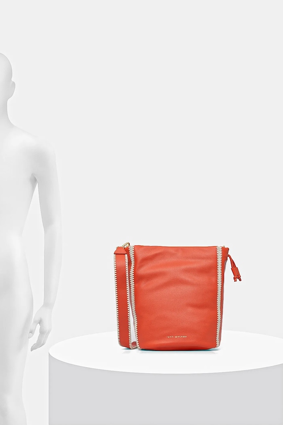 Usnjena torbica Tommy Hilfiger AW0AW17540