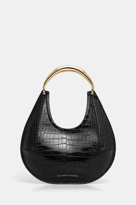 Kabelka Elisabetta Franchi imitácia kože čierna BS28A56E2