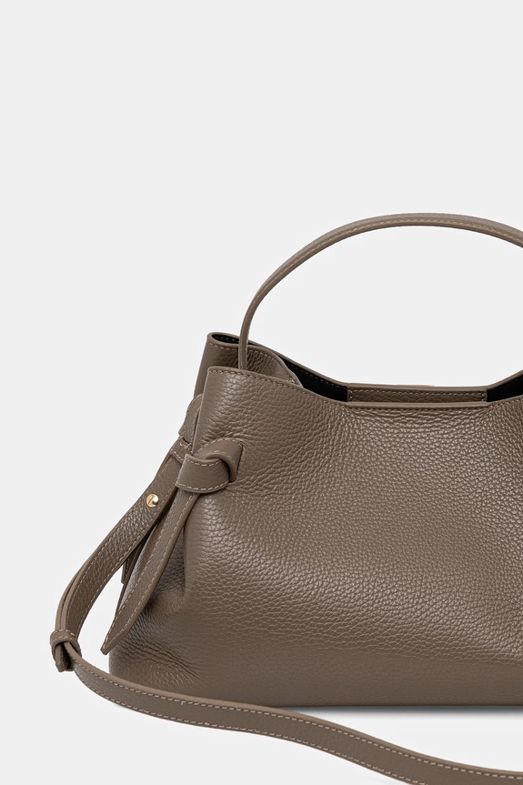 Accessories Yuzefi leather handbag GYOZA YUZSS25.HB.GZ.L052 gray