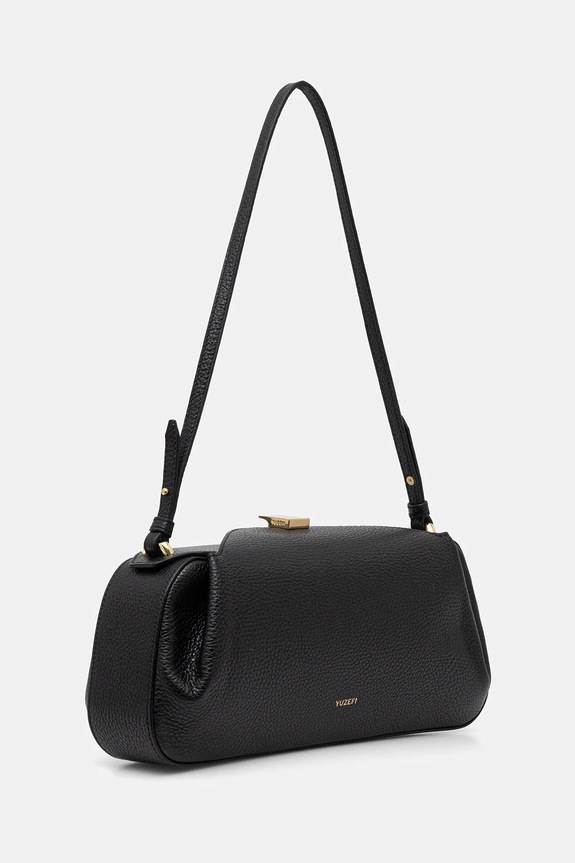 Yuzefi leather handbag OYSTER YUZCO.HB.OYC.L034 black AA00
