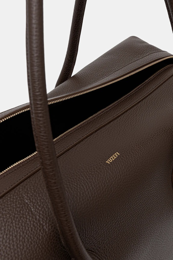 Yuzefi leather bag BRIOCHE WEEKENDER 53 x 31 x 20 cm YUZPF25.HB.BW.L038 brown