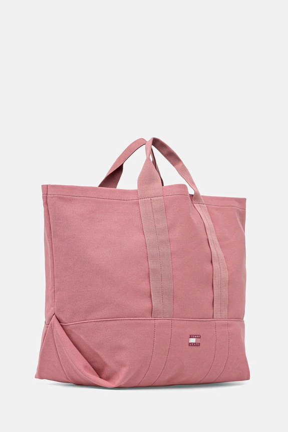 Bavlněná kabelka Tommy Jeans AW0AW17542 růžová AW25