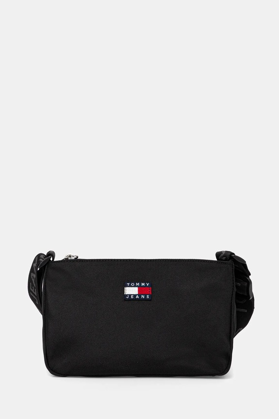 Kabelka Tommy Jeans hladký černá AW0AW17544