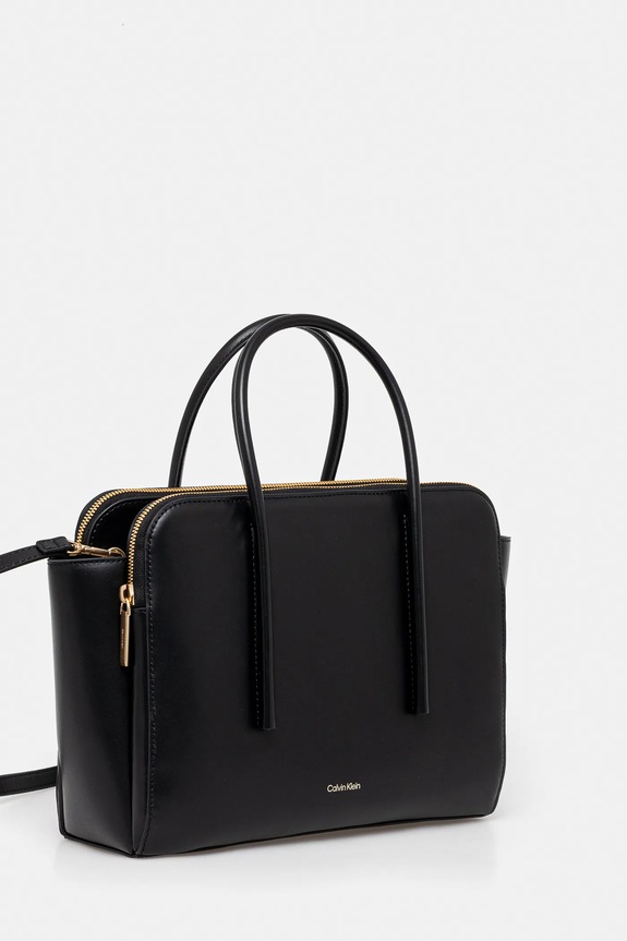 Kožená kabelka Calvin Klein LV04F3034G černá AW25