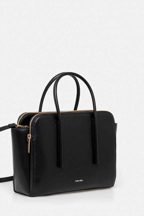 Kožená kabelka Calvin Klein LV04F3034G černá AW25