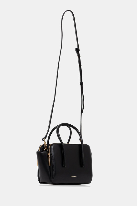 Kožená kabelka Calvin Klein LV04F3057G čierna AW25