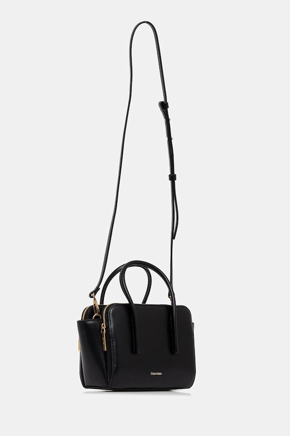 Kožená kabelka Calvin Klein LV04F3057G čierna AW25