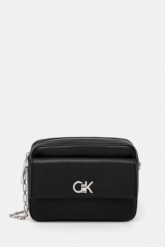 Calvin Klein torebka nie mieści A4 czarny LV04F3102G