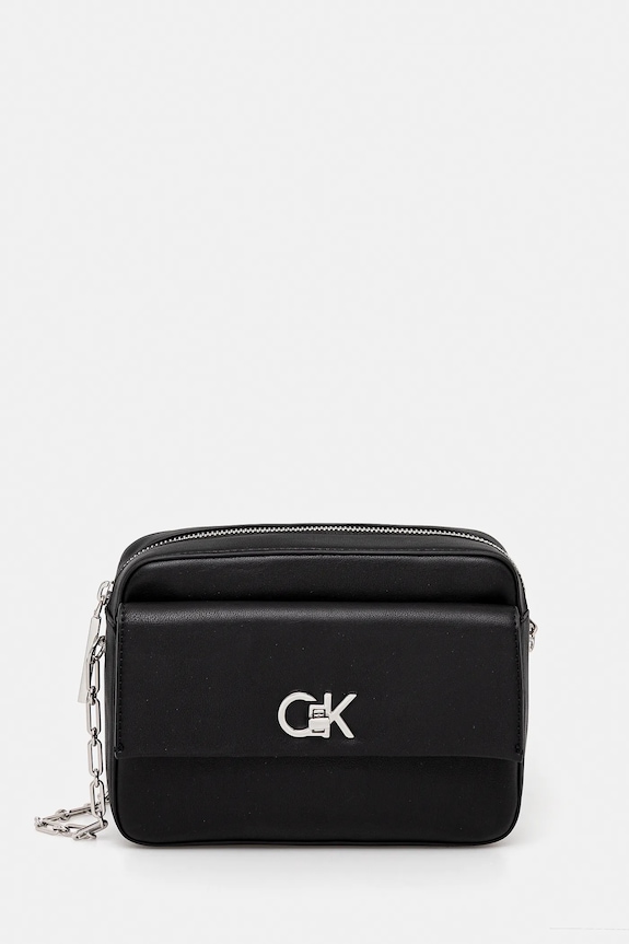 Calvin Klein torebka nie mieści A4 czarny LV04F3102G