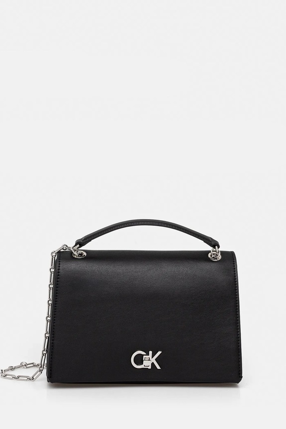Calvin Klein torebka nie mieści A4 czarny LV04F3104G