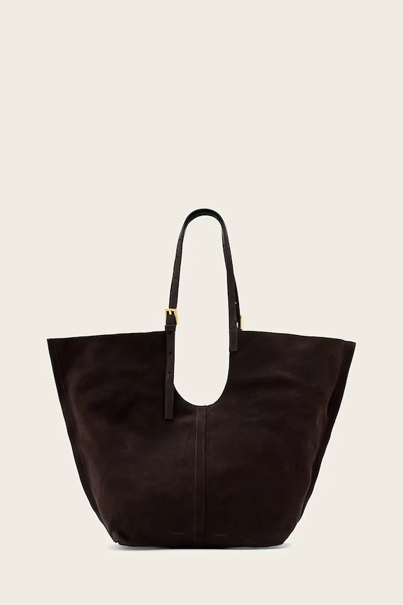 AllSaints kabelka typu shopper dámska semišová ARA usňová koža hnedá W338XC