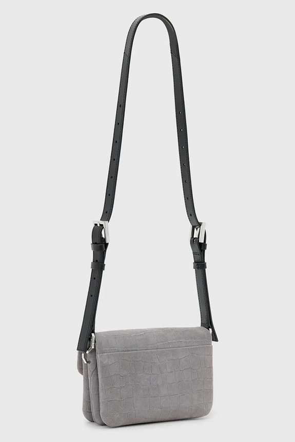 Akcesoria AllSaints torebka skórzana JUPITER W354XC szary