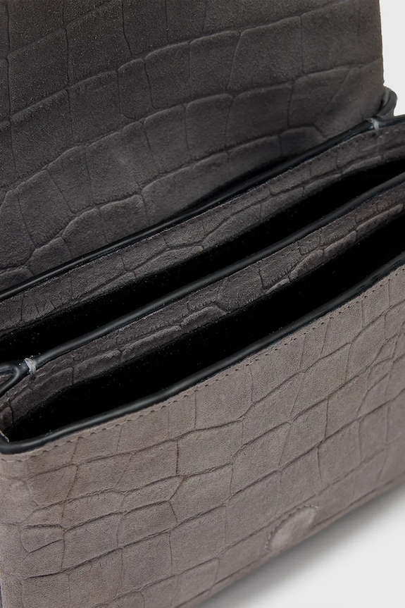 AllSaints torebka skórzana JUPITER szary W354XC