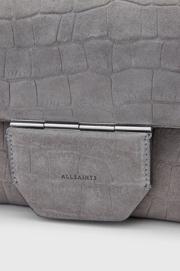 AllSaints torebka skórzana JUPITER W354XC szary