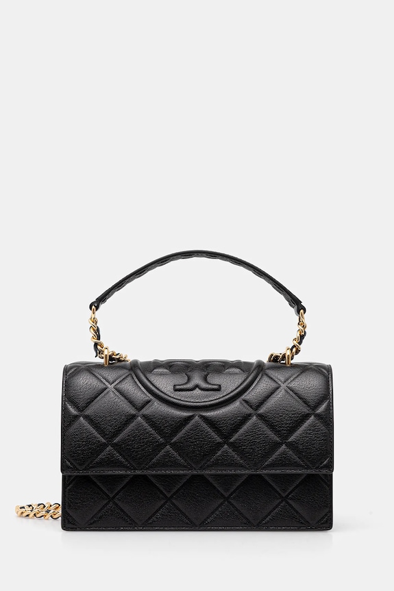 Tory Burch bőr táska Fleming nappa bőr fekete 164800.001