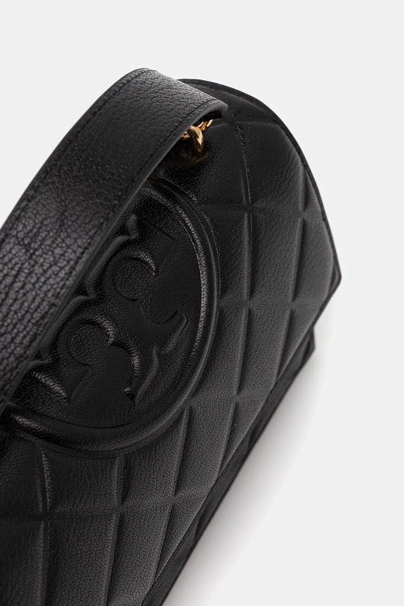 Tory Burch bőr táska Fleming fekete 164800.001